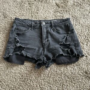 Black Jean Shorts